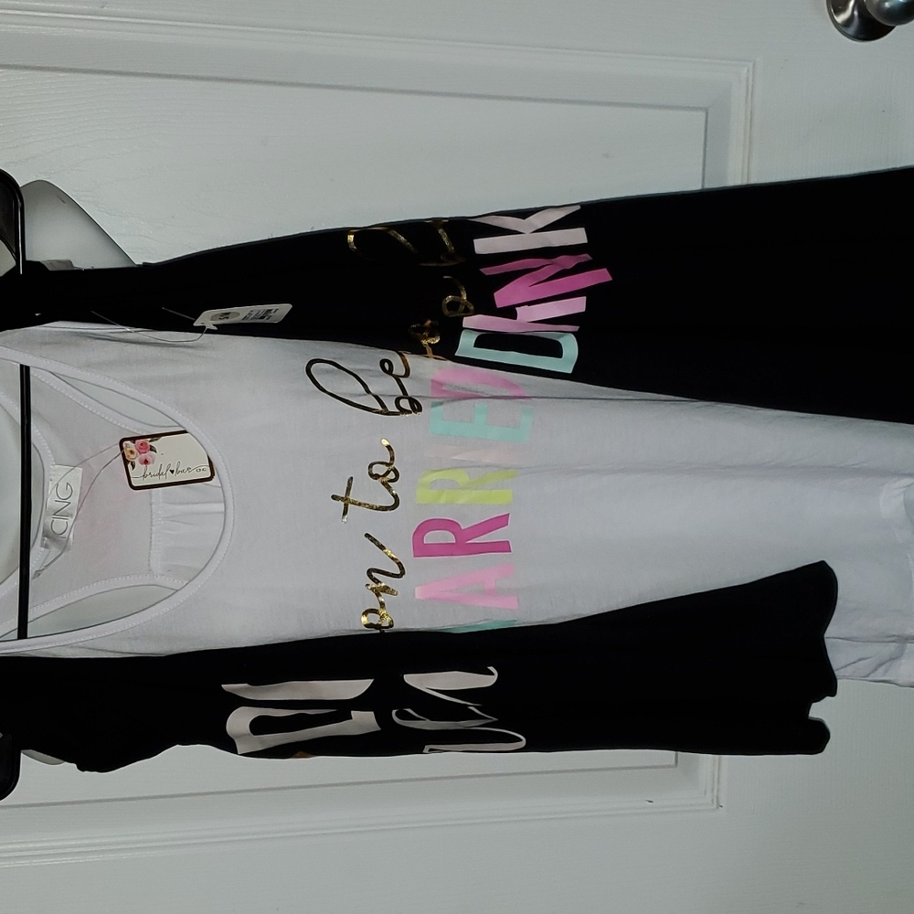 Set of 3 wedding tank tops